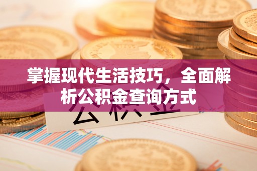 和田掌握现代生活技巧，全面解析公积金查询方式