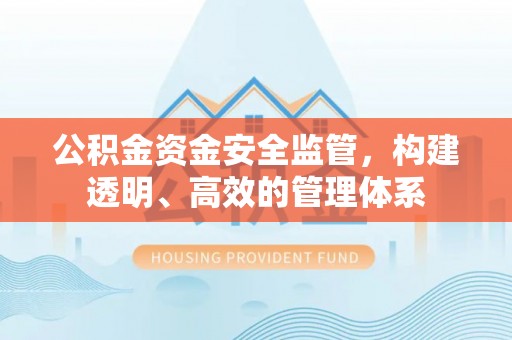和田公积金资金安全监管，构建透明、高效的管理体系