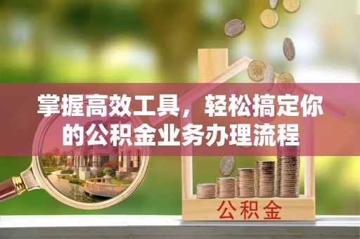 和田掌握高效工具，轻松搞定你的公积金业务办理流程