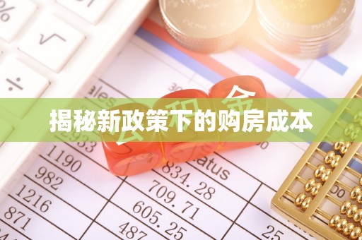 和田揭秘新政策下的购房成本