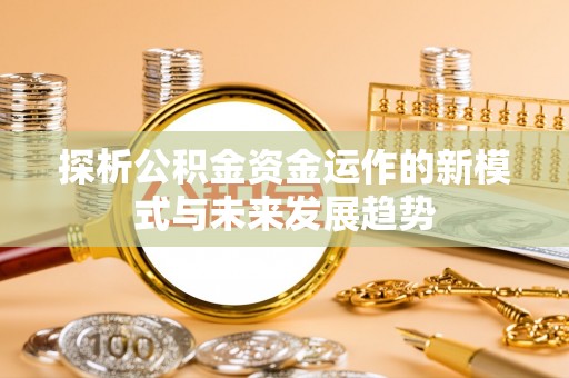 和田探析公积金资金运作的新模式与未来发展趋势